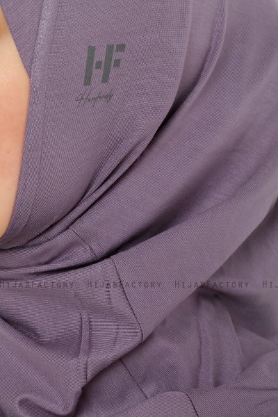 Hanfendy Cross Logo - Dark Purple One-Piece Hijab