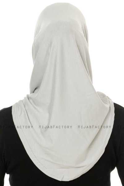 Hanfendy Cross Logo - Light Grey One-Piece Hijab