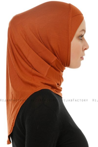 Hanfendy Cross Logo - Brick Red One-Piece Hijab