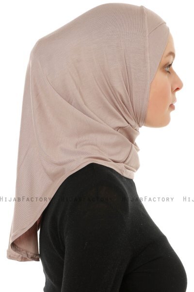 Hanfendy Cross Logo - Stone Grey One-Piece Hijab