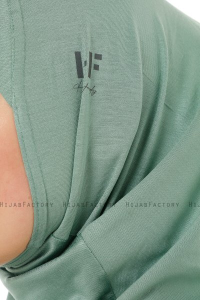 Hanfendy Cross Logo - Green One-Piece Hijab