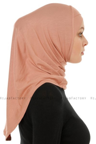 Hanfendy Cross Logo - Peanut One-Piece Hijab