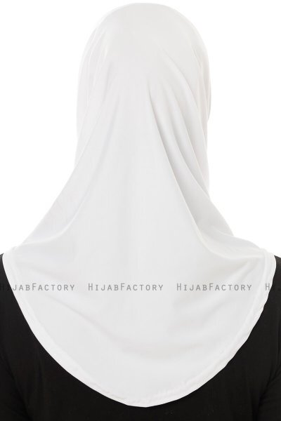 Micro Plain - White One-Piece Hijab