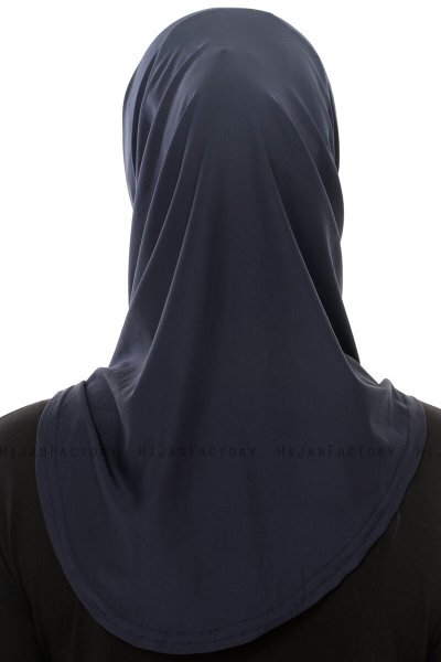 Micro Plain - Navy Blue One-Piece Hijab