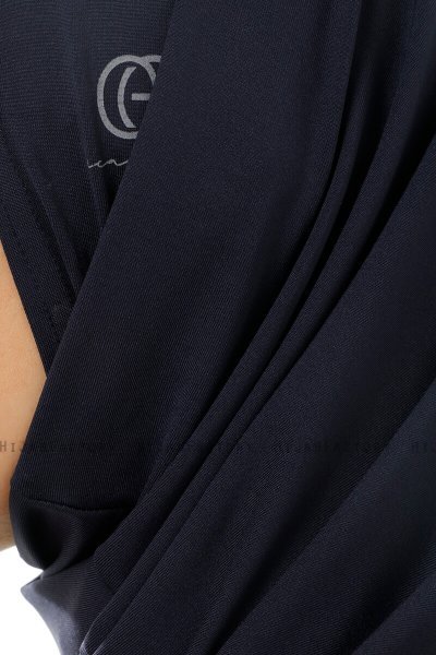Micro Plain - Navy Blue One-Piece Hijab
