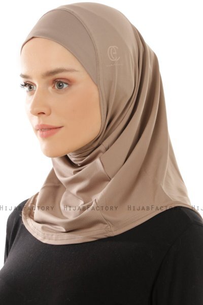 Micro Plain - Dark Taupe One-Piece Hijab