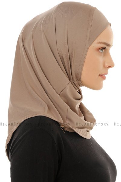 Micro Plain - Dark Taupe One-Piece Hijab
