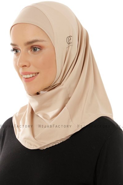 Micro Plain - Light Taupe One-Piece Hijab