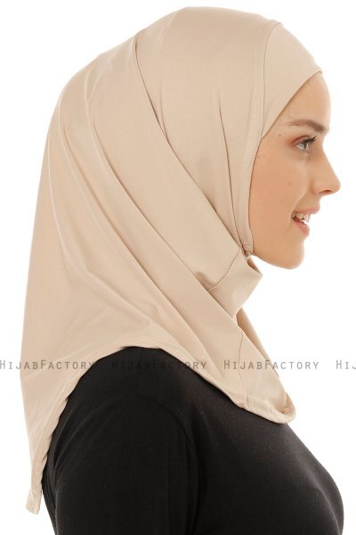Micro Plain - Light Taupe One-Piece Hijab
