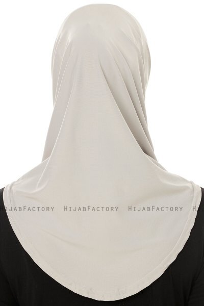 Micro Plain - Light Grey One-Piece Hijab