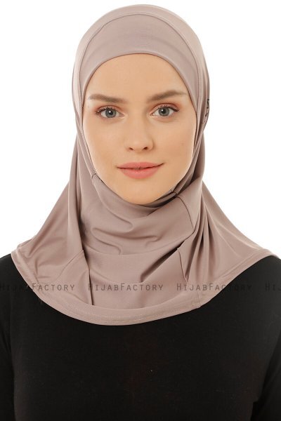 Micro Plain - Stone Grey One-Piece Hijab