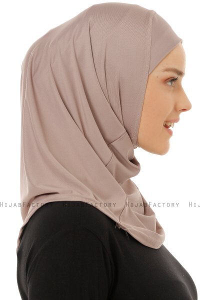 Micro Plain - Stone Grey One-Piece Hijab