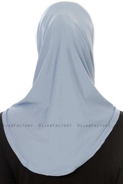 Micro Plain - Light Blue One-Piece Hijab