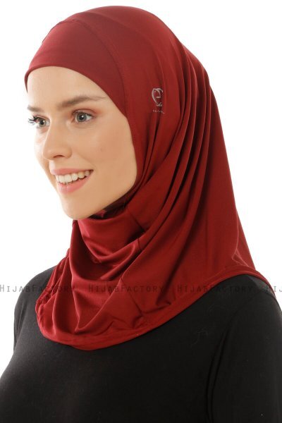 Micro Plain - Bordeaux One-Piece Hijab
