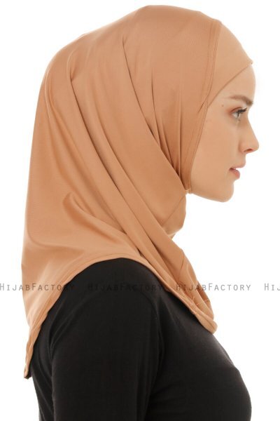 Micro Plain - Caramel One-Piece Hijab