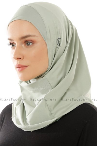 Micro Plain - Green One-Piece Hijab