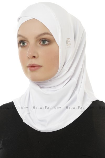 Micro Cross - White One-Piece Hijab