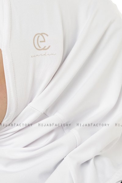 Micro Cross - White One-Piece Hijab