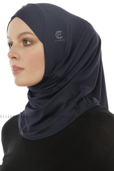 Micro Cross - Navy Blue One-Piece Hijab