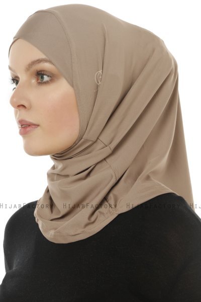 Micro Cross - Dark Taupe One-Piece Hijab