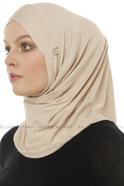 Micro Cross - Light Taupe One-Piece Hijab