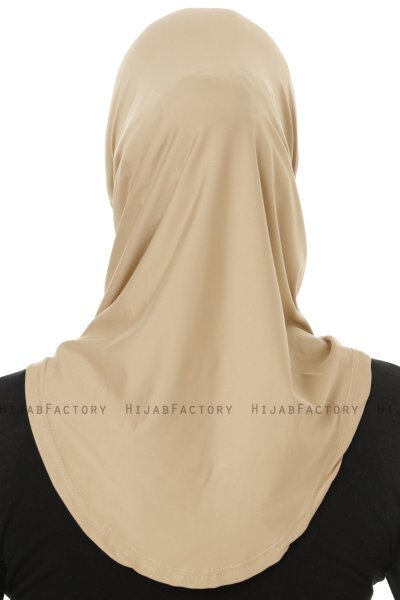 Micro Cross - Beige One-Piece Hijab - Ecardin