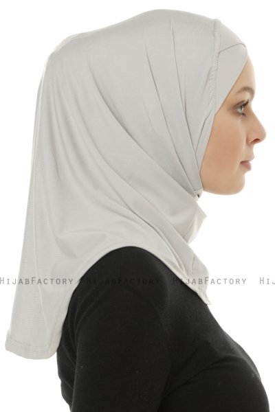 Micro Cross - Light Grey One-Piece Hijab