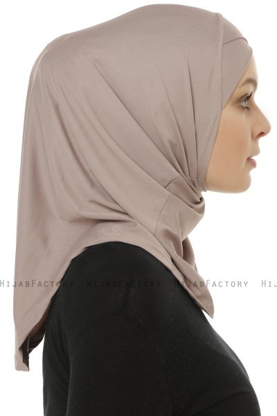 Micro Cross - Stone Grey One-Piece Hijab