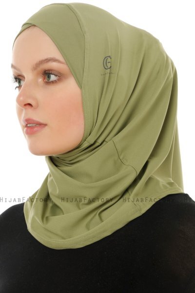 Micro Cross - Olive One-Piece Hijab