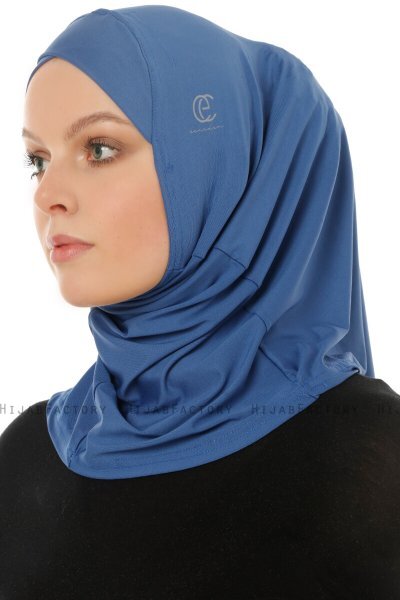 Micro Cross - Light Blue One-Piece Hijab