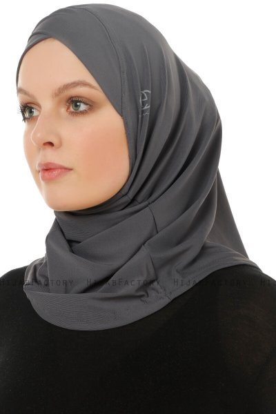 Micro Cross - Anthracite One-Piece Hijab