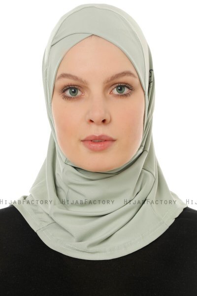 Micro Cross - Green One-Piece Hijab