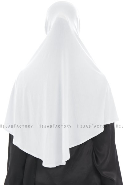 Ajda - White Zipper Hijab
