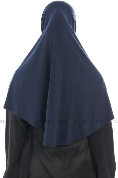 Ajda - Navy Blue Zipper Hijab