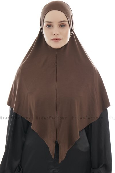 Ajda - Brown Zipper Hijab