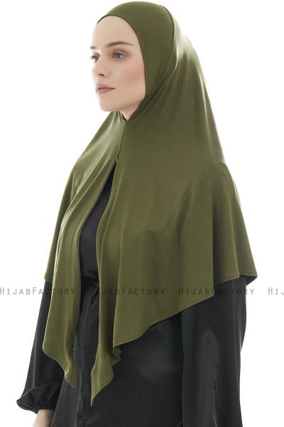 Ajda - Khaki Zipper Hijab
