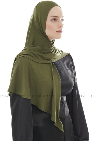 Ajda - Khaki Zipper Hijab