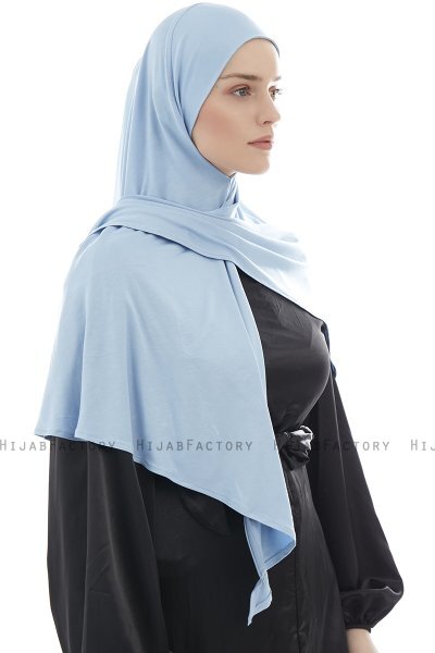 Ajda - Light Blue Zipper Hijab