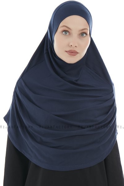 Roxelana - Navy Blue Long Al Amira Hijab