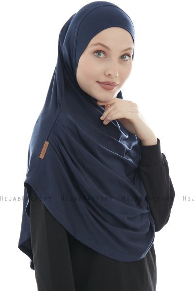 Roxelana - Navy Blue Long Al Amira Hijab