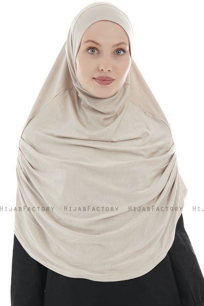 Roxelana - Light Taupe Long Al Amira Hijab