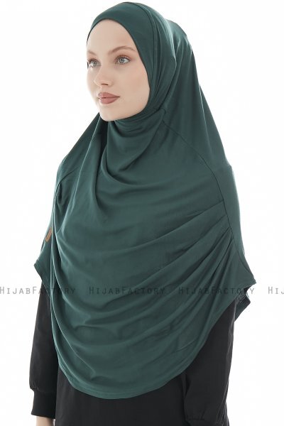 Roxelana - Dark Green Long Al Amira Hijab