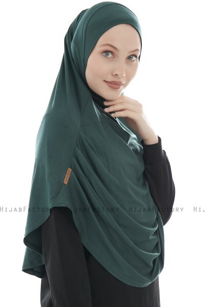Roxelana - Dark Green Long Al Amira Hijab