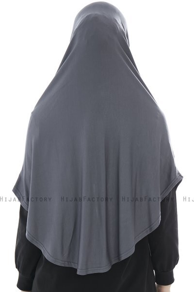 Roxelana - Dark Grey Long Al Amira Hijab