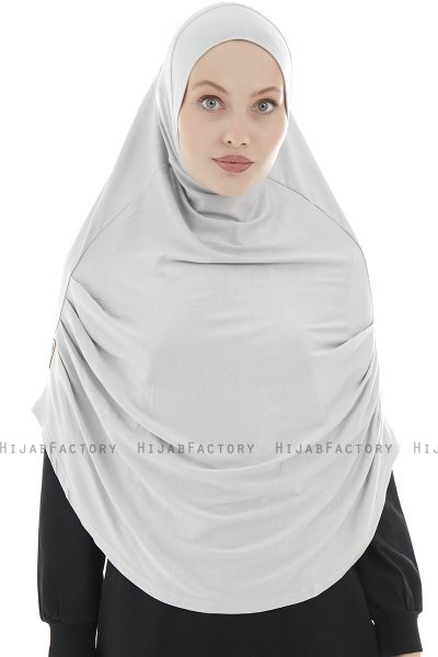 Roxelana - Light Grey Long Al Amira Hijab