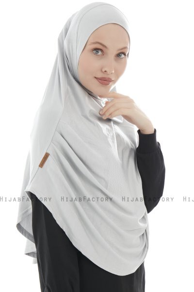Roxelana - Light Grey Long Al Amira Hijab