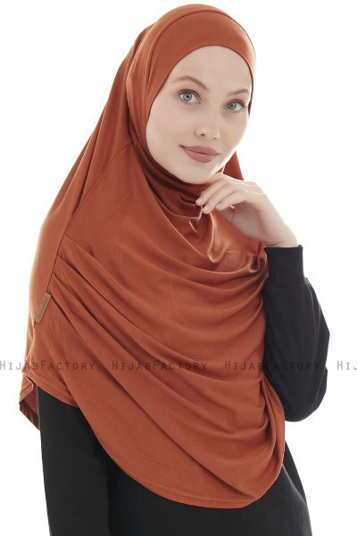 Roxelana - Brick Red Long Al Amira Hijab