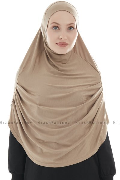 Roxelana - Light Brown Long Al Amira Hijab