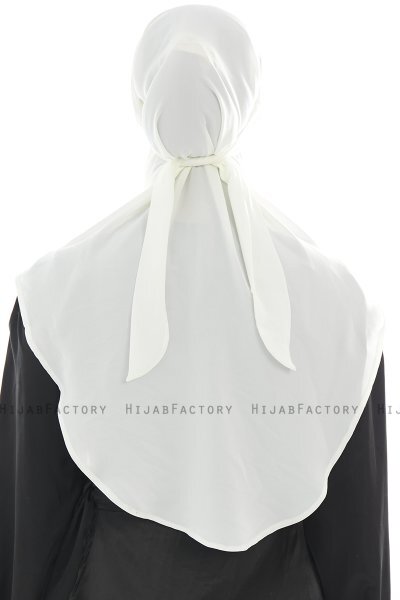 Ebrar - Creme Crepe Chiffon Al Amira Hijab