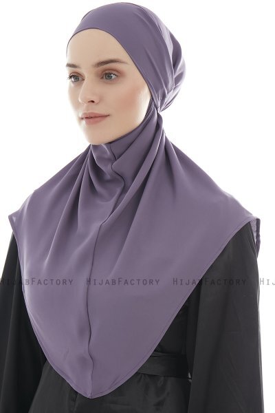 Ebrar - Dark Purple Crepe Chiffon Al Amira Hijab